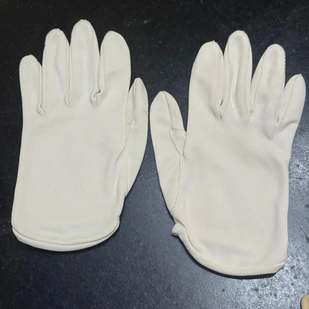 Vintage 1950s 60s Women's Wrist Gloves Lot 3 Pairs White Ivory Clean